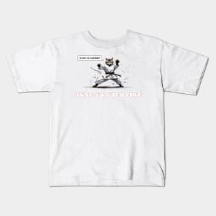 Kung Fu Fighting Cat Kids T-Shirt